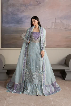 Ayzel Aurayne in Bangladesh Aqua Gleam Organza Dress