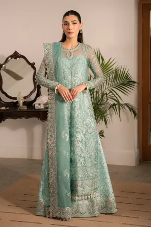 Ayzel Adella in Bangladesh Sea Green Organza Dress