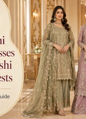 Pakistani Wedding Dresses in Bangladesh for elegant wedding guests