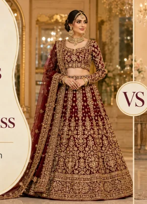 Lehenga Online in Bangladesh compared with a Pakistani formal wedding dress