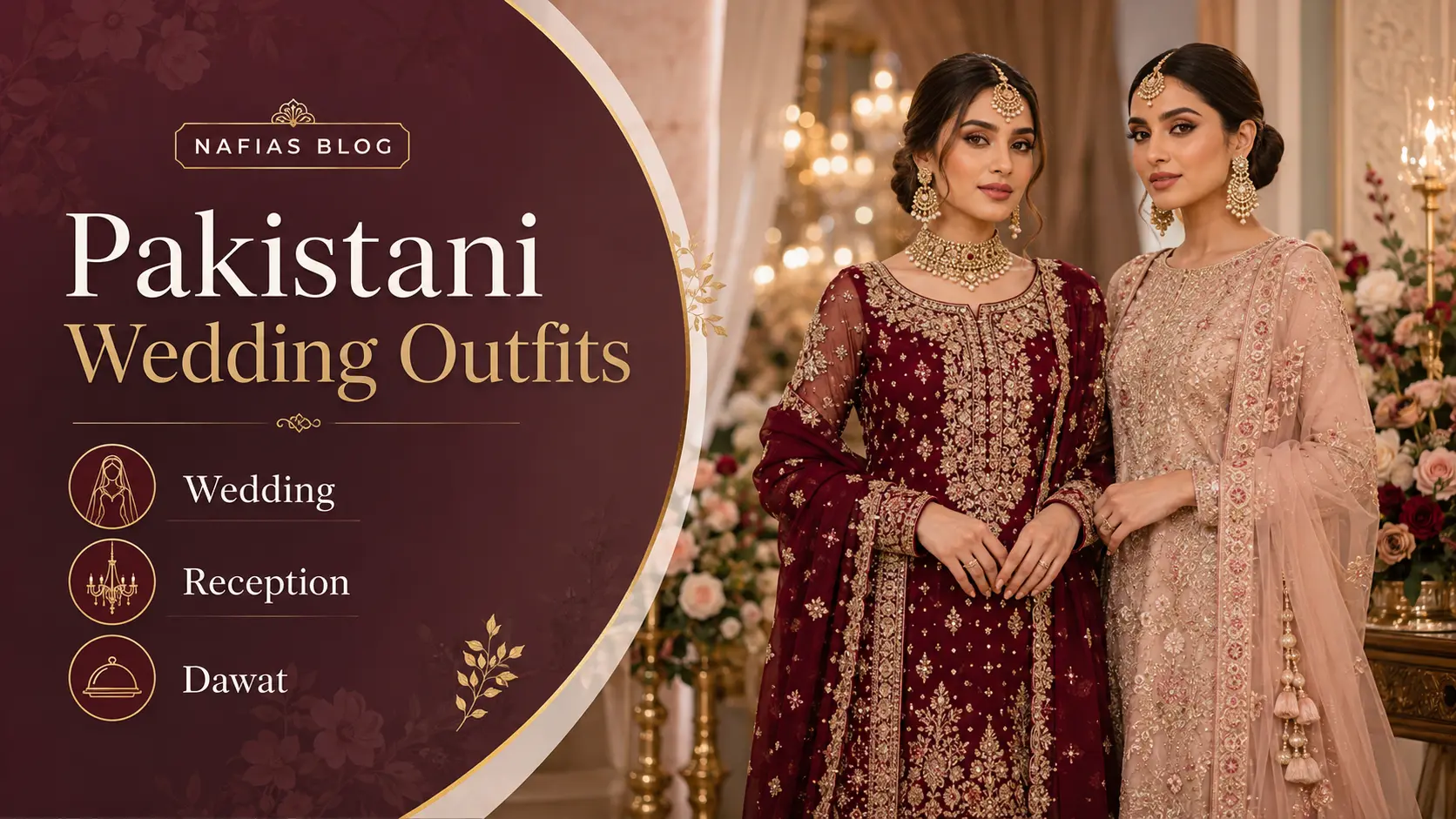 Pakistani Wedding Outfits for elegant Bangladeshi wedding guests