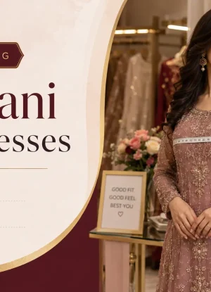 Pakistani Party Dresses size and measurement guide for online shoppers